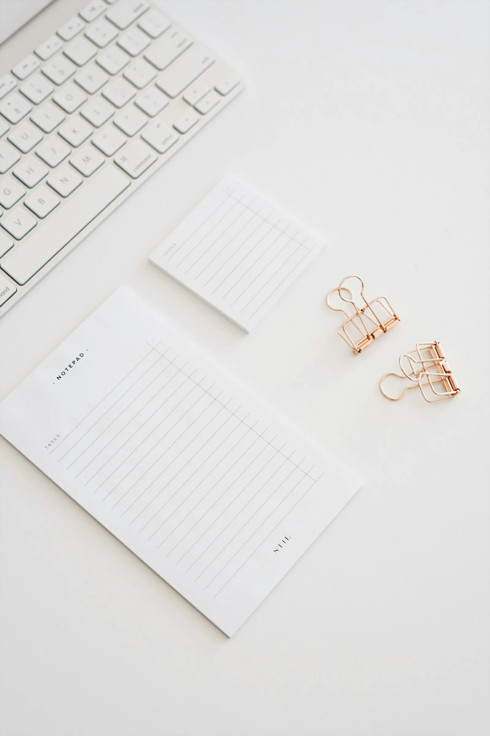 Documents clipped together on a desk