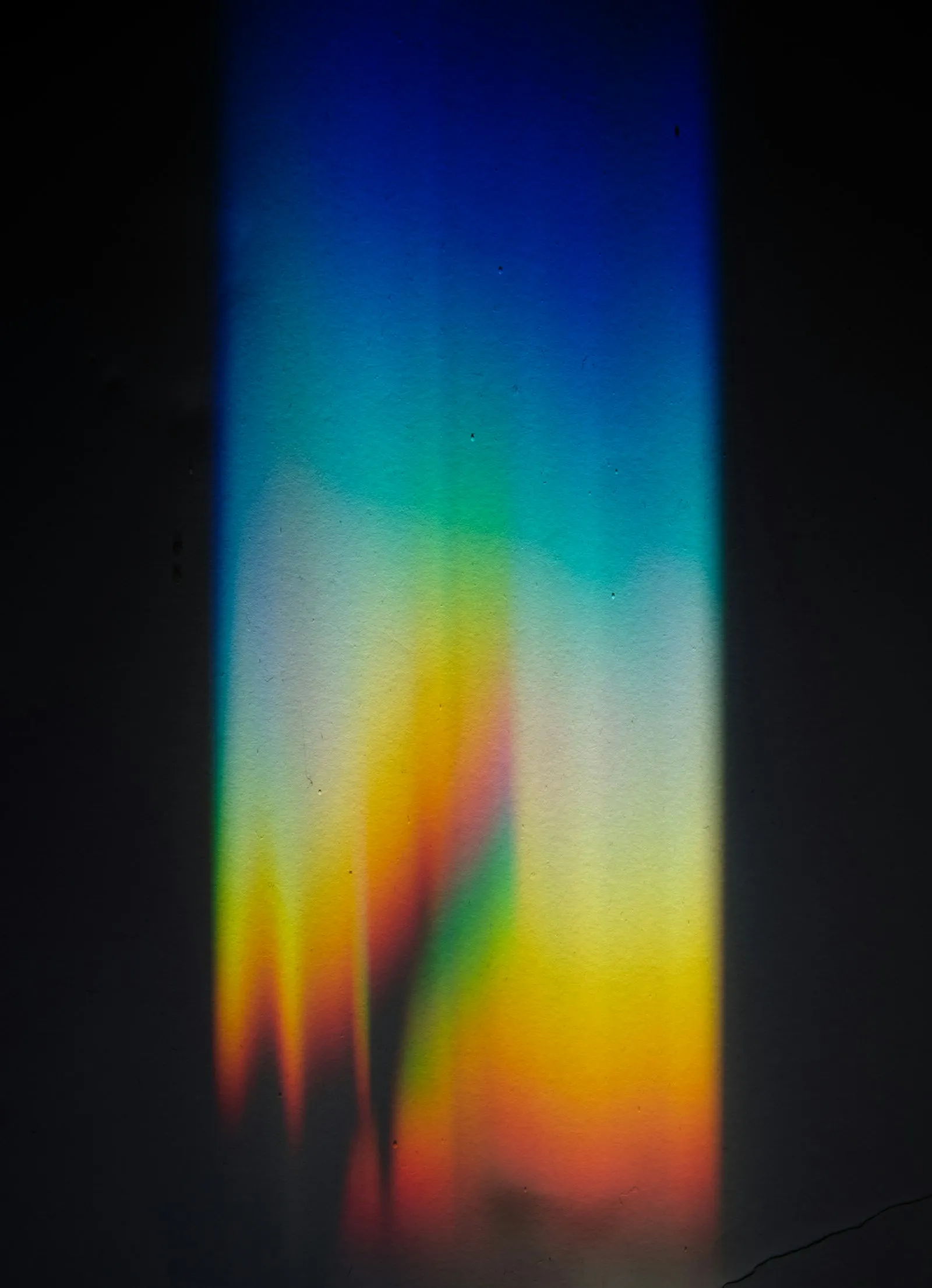 Light split through a prism