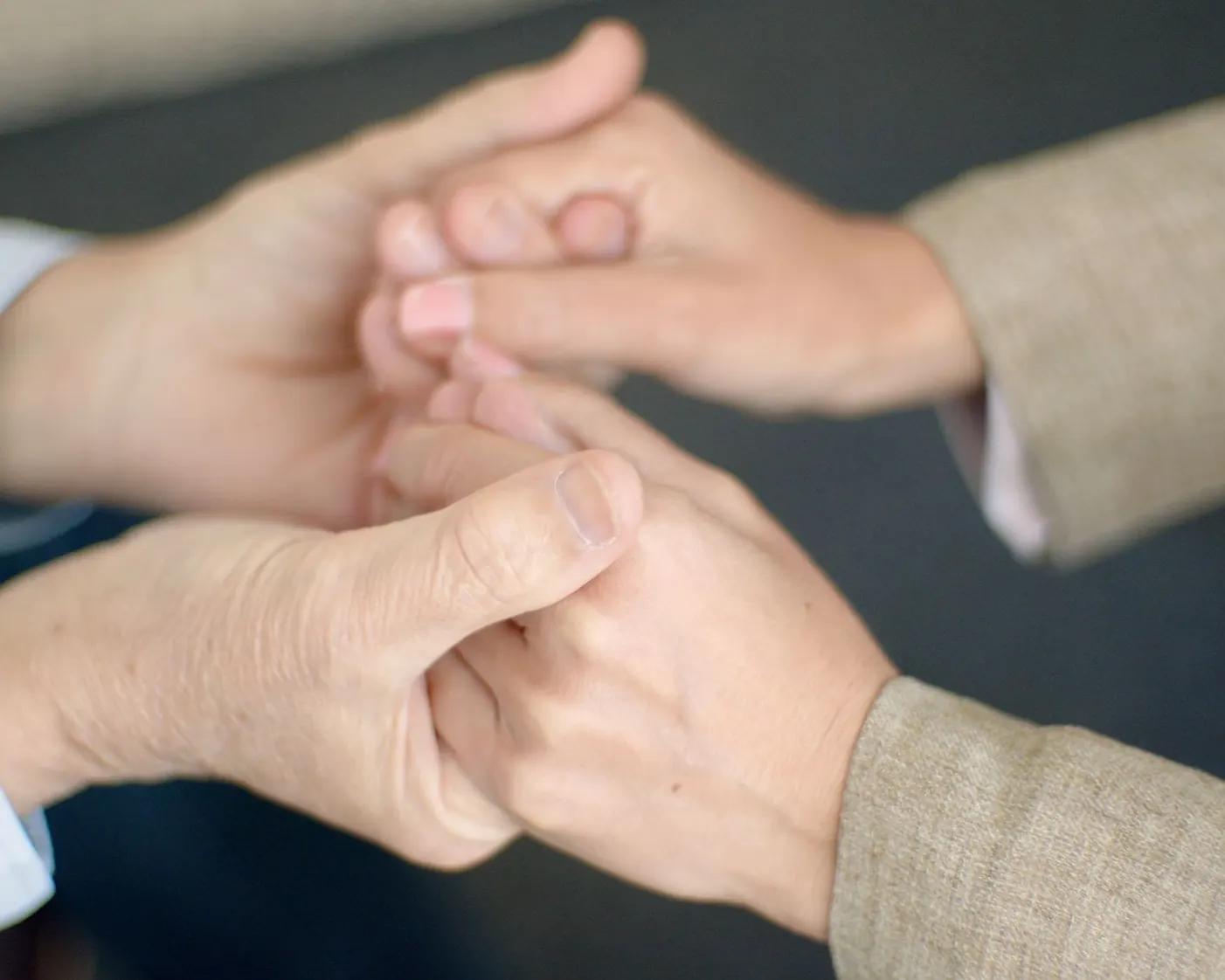 A couple holding hands, the relationship work Vannah speaks about